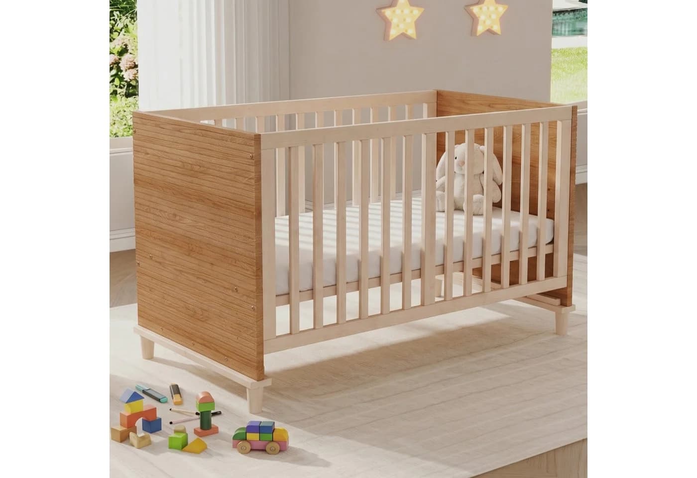 Flieks Babybett Beige mit 5-stufiger Höhenverstellung - Bild 2