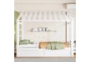 Flieks Kinderbett Hausform Weiß mit Stauraum Bild 1