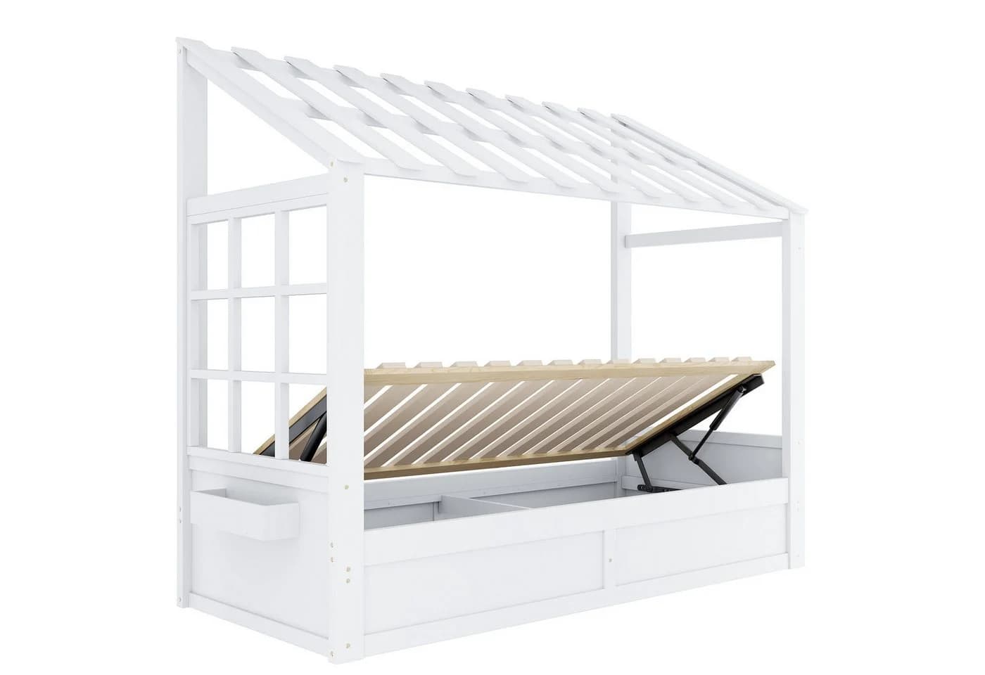Flieks Kinderbett Hausform Weiß mit Stauraum - Bild 5