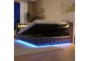 Flieks Polsterbett 140x200cm mit Stauraum, LED & USB dunkelgrau Bild 4