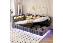 Flieks Daybett Polsterbett grau mit Stauraum und LED Bild 2