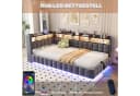 Flieks Daybett Polsterbett grau mit Stauraum und LED Bild 5