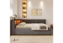 Flieks Daybett Polsterbett 140x200 grau mit LED-Leiste Bild 3