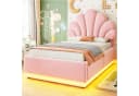Flieks Polsterbett Rosa mit LED-Leiste & Stauraum Bild 1