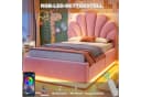 Flieks Polsterbett Rosa mit LED-Leiste & Stauraum Bild 4