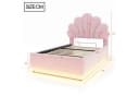 Flieks Polsterbett Rosa mit LED-Leiste & Stauraum Bild 5
