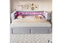 Flieks Daybett grau mit Ausziehbett, LED & USB Bild 1