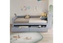 Flieks Kinderbett 90x200 mit Schubladen und Lichtleiste Grau Bild 1