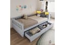 Flieks Kinderbett 90x200 mit Schubladen und Lichtleiste Grau Bild 2