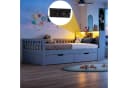 Flieks Kinderbett 90x200 mit Schubladen und Lichtleiste Grau Bild 3