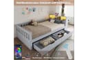 Flieks Kinderbett 90x200 mit Schubladen und Lichtleiste Grau Bild 4