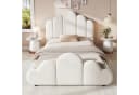 Flieks Polsterbett Kinderbett Wolken-Form Beige Samt Bild 1