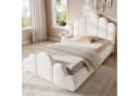 Flieks Polsterbett Kinderbett Wolken-Form Beige Samt Bild 2