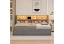 Flieks Daybett grau mit Ausziehbett, Schubladen & LED Bild 4