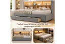 Flieks Daybett grau mit Ausziehbett, Schubladen & LED Bild 5