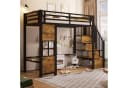 Flieks Hochbett Metallbett Fenster-Design mit Stauraumtreppe Bild 2