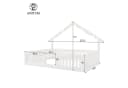 Flieks Kinderbett Hausbett Bodenbett 140x200cm mit LED-Lichterkette weiß Bild 4