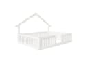 Flieks Kinderbett Hausbett Bodenbett 140x200cm mit LED-Lichterkette weiß Bild 5