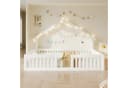 Flieks Kinderbett Hausbett Bodenbett 90x200cm weiß mit LED-Lichterkette Bild 3