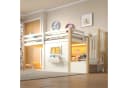 Flieks Hochbett Hausform 90x200 mit LED & Stauraumtreppe Bild 1