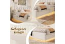 Flieks Polsterbett 180x200 mit LED und Stauraum Beige Bild 5