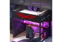 Flieks Hochbett Gaming 140x200cm mit Schreibtisch LED & Stauraumtreppe Bild 3