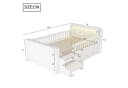 Flieks Kinderbett 90x200 weiß mit Schubladen, Treppe & LED Bild 5