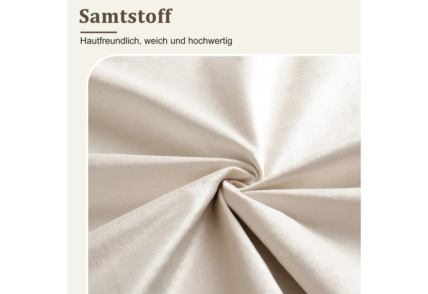 Flieks Daybett Polsterbett Beige Samt mit Stauraum und LED - Bild 5