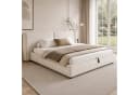 Flieks Polsterbett Beige Hydraulisches Stauraumbett mit Lattenrost Bild 1
