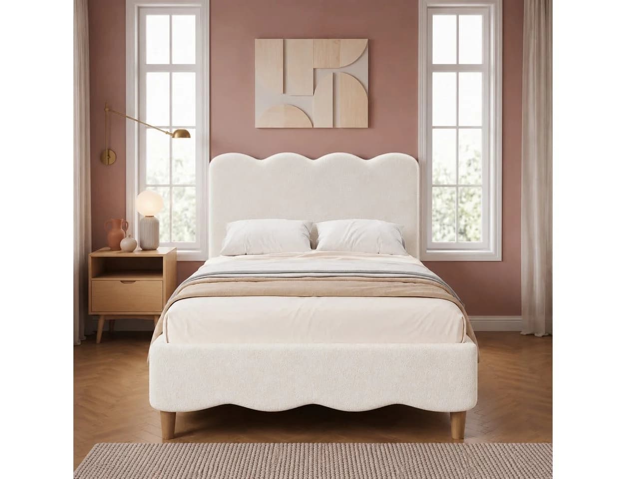 Flieks Polsterbett 90x200 cm mit Lattenrost und Kopfte