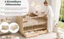 Flieks Babybett Kiefernholz 70x140cm mit Schubladen & Wickeltisch Bild 4