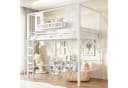 Flieks Hochbett Metall Kinderbett Hausform mit Sicherheitsleiter Bild 1