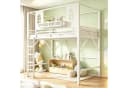 Flieks Hochbett Metall Kinderbett Hausform mit Sicherheitsleiter Bild 2