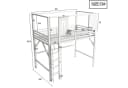 Flieks Hochbett Metall Kinderbett Hausform mit Sicherheitsleiter Bild 4