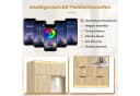 Flieks Kleiderschrank mit LED, Spiegel und 4 Schubladen Beige Bild 5