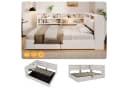 Flieks Daybett Samt Weiß mit LED, USB & Stauraum Bild 2