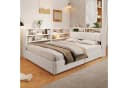 Flieks Daybett Samt Weiß mit LED, USB & Stauraum Bild 3