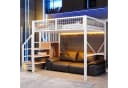 Flieks Hochbett Metall 140x200cm mit Stauraumtreppe & LED Bild 2