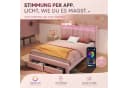 Flieks Polsterbett Rosa mit Wellenform-Kopfteil, Schubladen & LED Bild 4