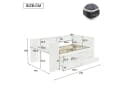 Flieks Holzbett Kinderbett 120x200 mit Schreibtisch und Stauraum Weiß Bild 5