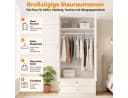 Flieks Kleiderschrank Hochschrank Weiß mit Schubladen Bild 4