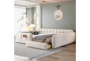 Flieks Polsterbett Daybett Beige mit Schublade und Ladeanschluss Bild 1