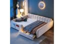 Flieks Polsterbett Daybett Beige mit Schublade und Ladeanschluss Bild 4