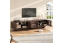Merax Lowboard TV-Schrank Walnuss Holzoptik 200cm mit 4 Türen & 2 Schubladen Bild 1