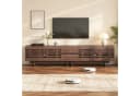 Merax Lowboard TV-Schrank Walnuss Holzoptik 200cm mit 4 Türen & 2 Schubladen Bild 3