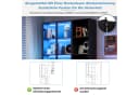 Merax Glasvitrine mit LED Hochschrank Vitrinenschrank Schwarz/Weiß Bild 5