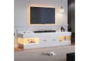 Merax Lowboard TV-Schrank mit LED-Beleuchtung und Acryl-Seitenwänden Bild 2