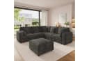 Merax Ecksofa 6-Sitzer Chenille mit USB, Stauraum & 7 Kissen Bild 3