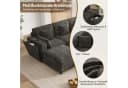 Merax Ecksofa 6-Sitzer Chenille mit USB, Stauraum & 7 Kissen Bild 5