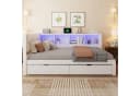 Merax Daybett Weiß mit LED, USB & Stauraum Bild 3